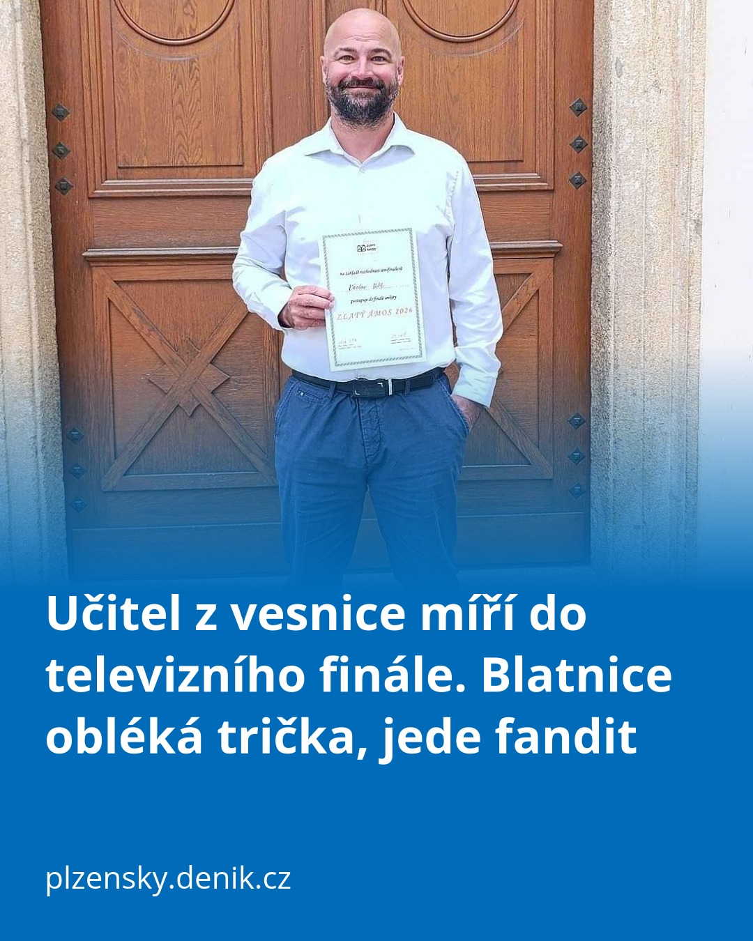 Držíme palce 🤩🤞 Náš region bude mít díky panu učiteli Václavu Úblovi z Základní škola Blatnice, okre