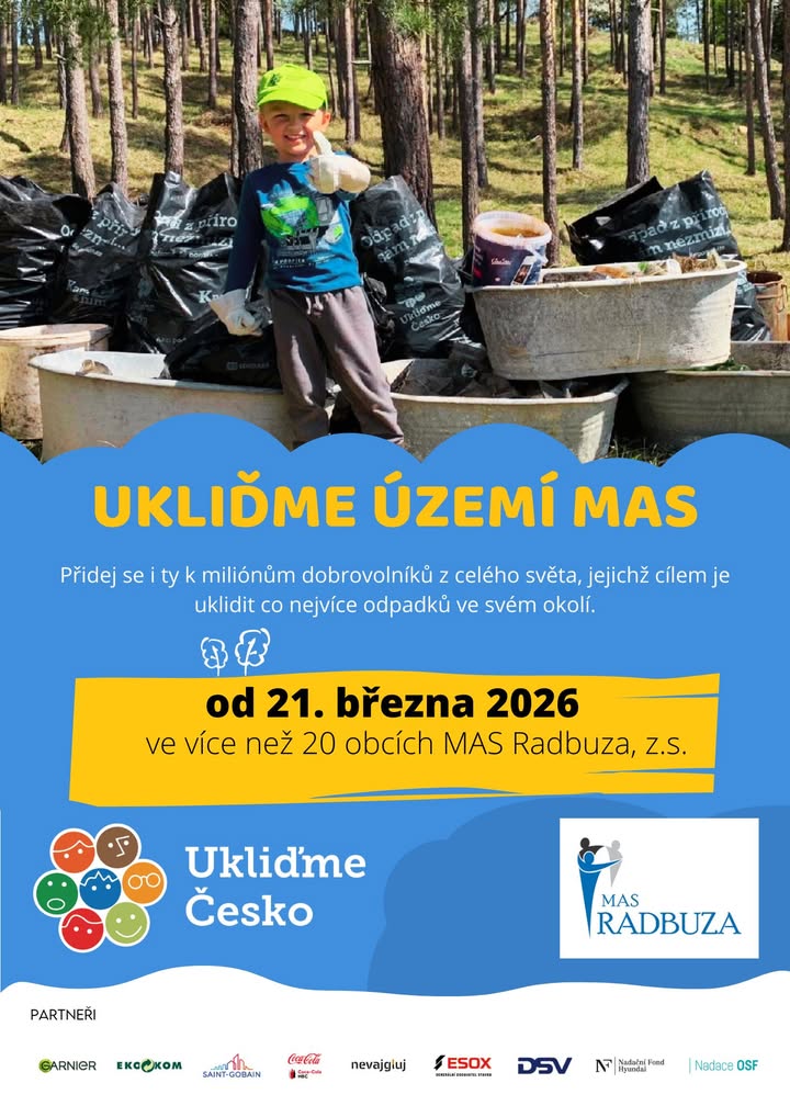 Ukliďme Česko 2026 💚

Je to tady! Po roce se opět hromadně uklízí a ruku k dílu přidávají také v naš